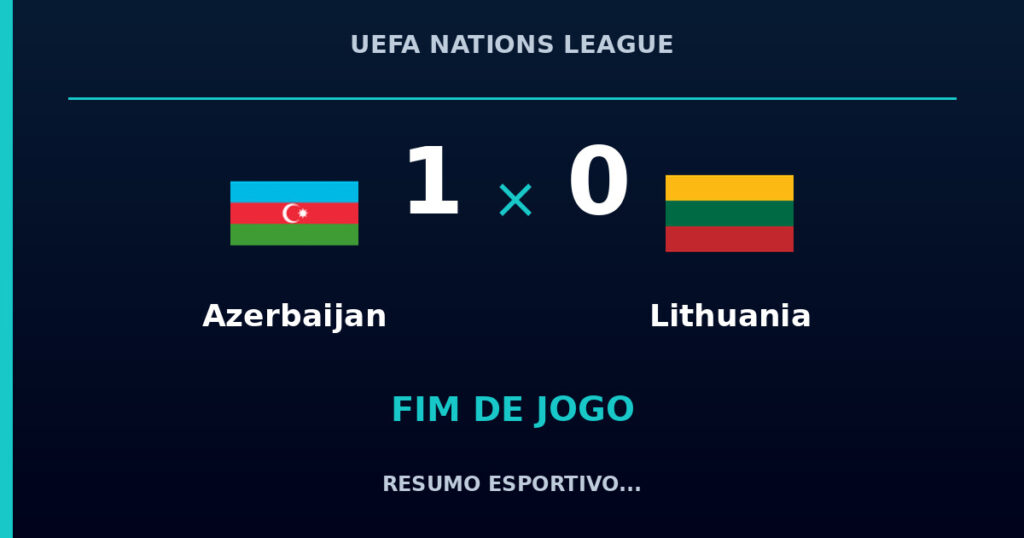 Azerbaijan vence Lithuania por 1 a 0