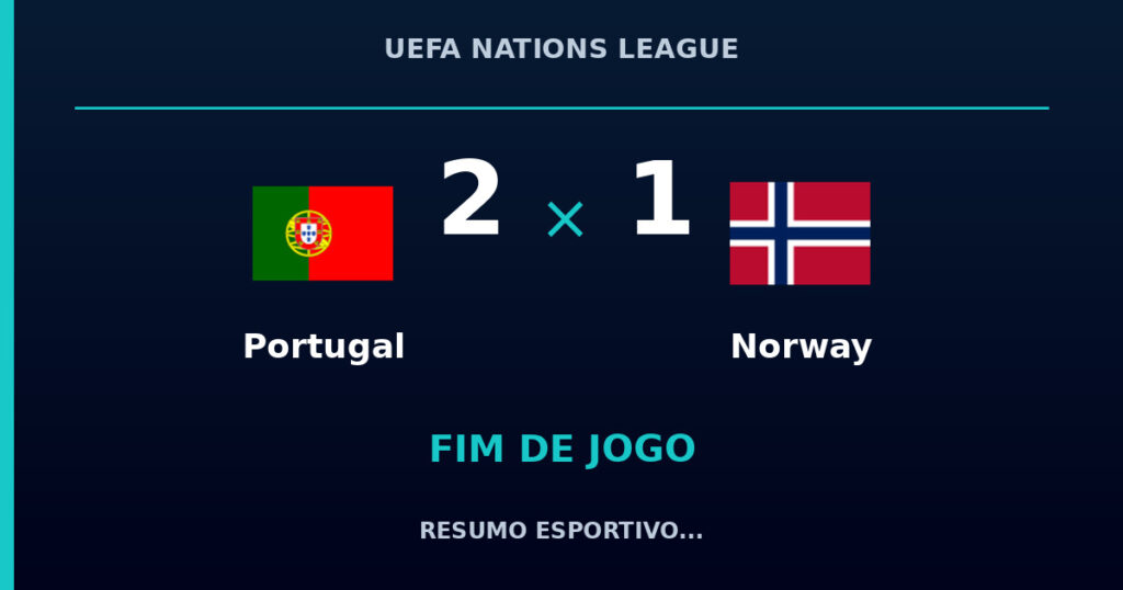 Portugal reage e vence Norway por 2 a 1