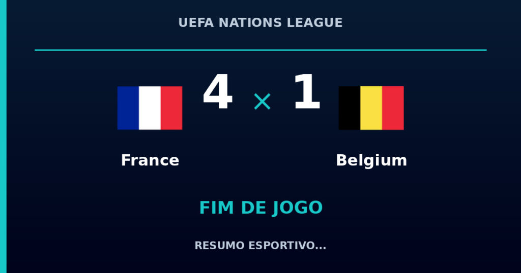 France reage e vence Belgium por 4 a 1