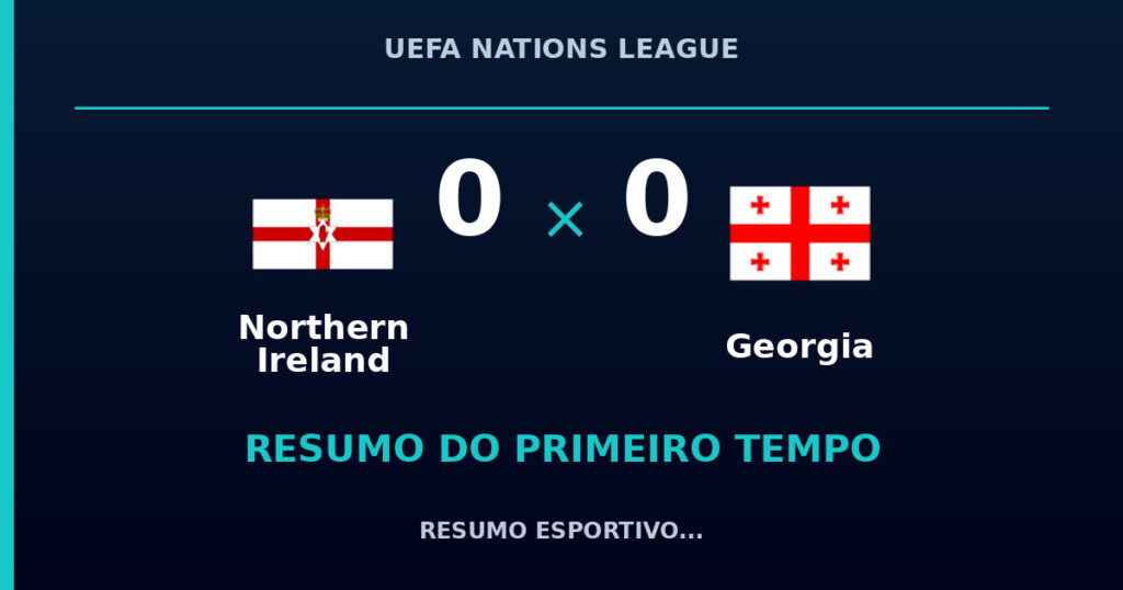Northern Ireland 0 x 0 Georgia: como foi o primeiro tempo