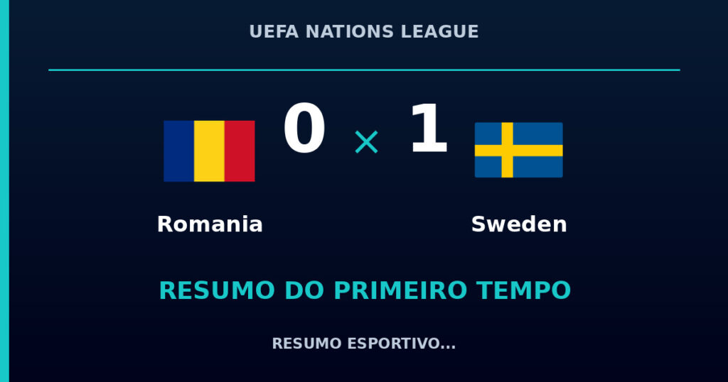 Romania 0 x 1 Sweden: como foi o primeiro tempo