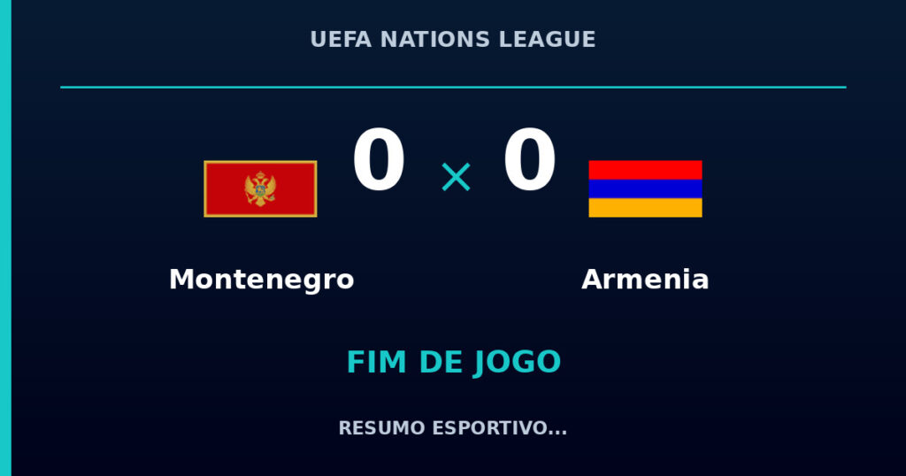 Montenegro e Armenia empatam por 0 a 0