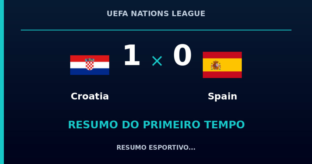 Croatia 1 x 0 Spain: como foi o primeiro tempo