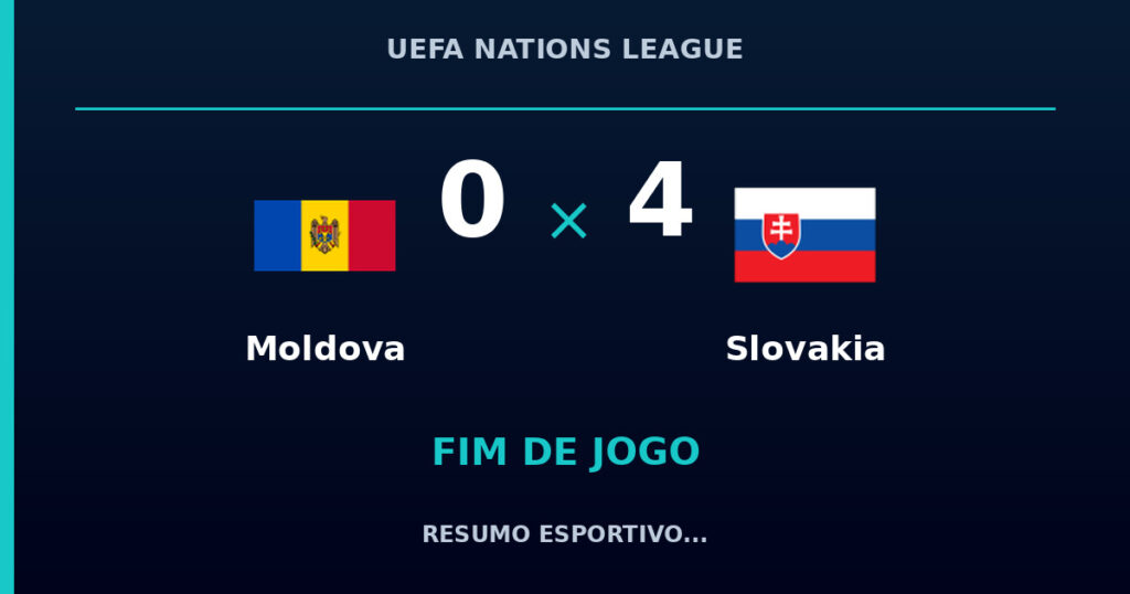 Slovakia vence Moldova por 4 a 0
