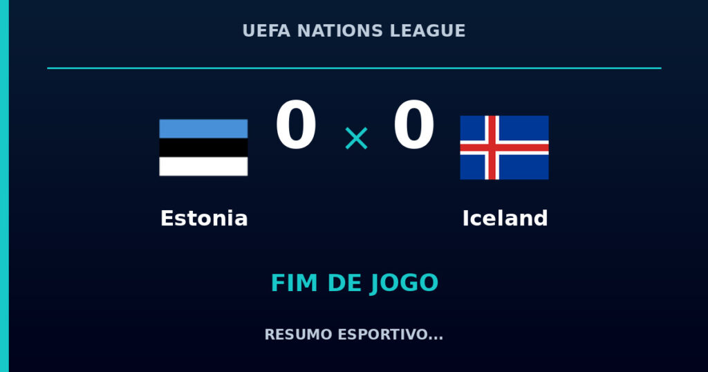 Estonia e Iceland empatam por 0 a 0