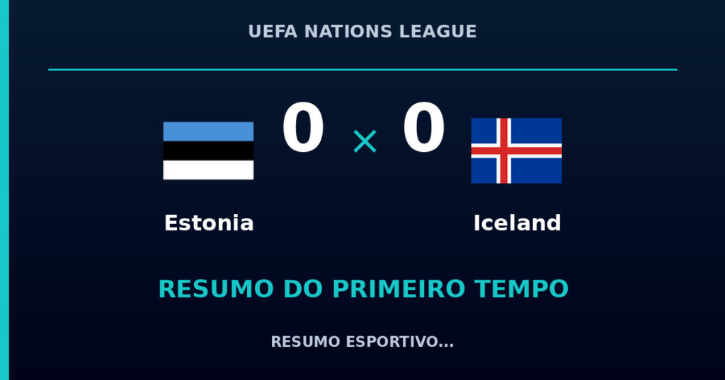 Estonia 0 x 0 Iceland: como foi o primeiro tempo