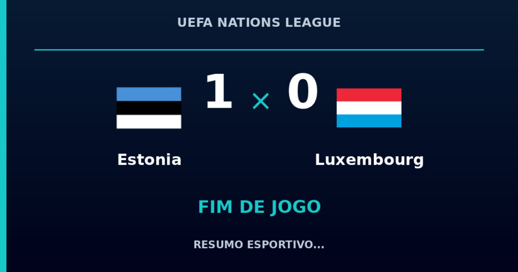 Estonia vence Luxembourg por 1 a 0