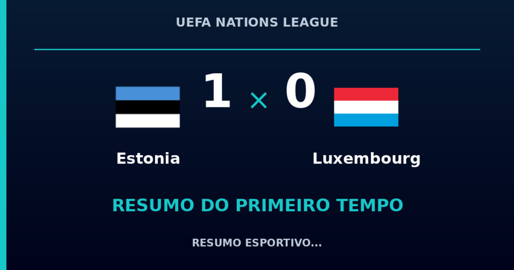 Estonia 1 x 0 Luxembourg: como foi o primeiro tempo