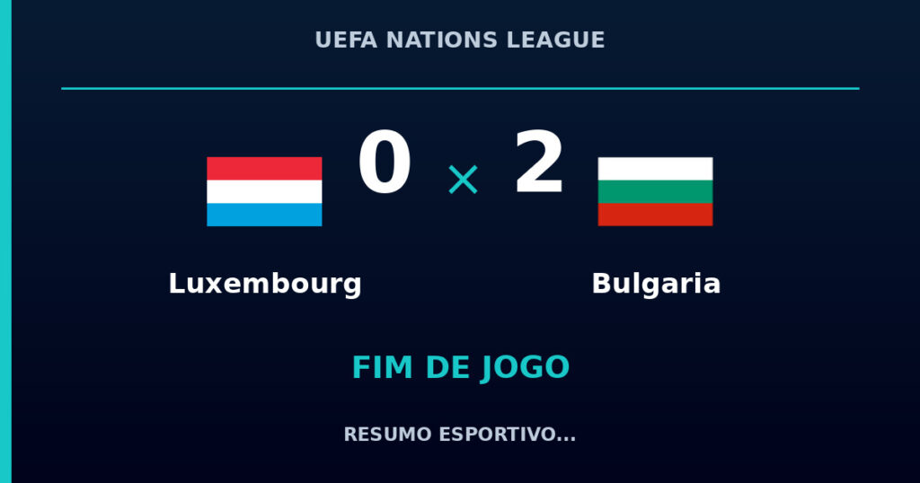 Bulgaria vence Luxembourg por 2 a 0