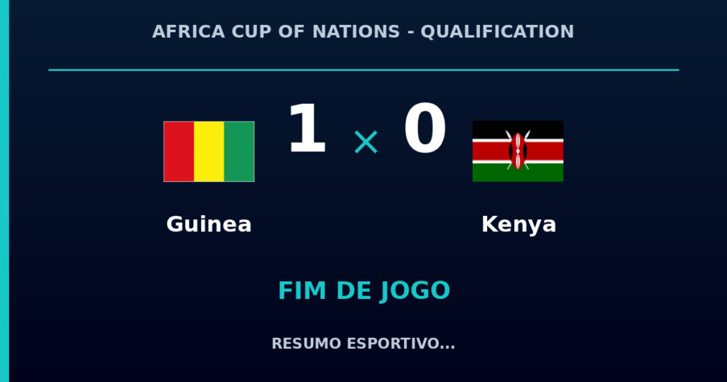 Guinea vence Kenya por 1 a 0