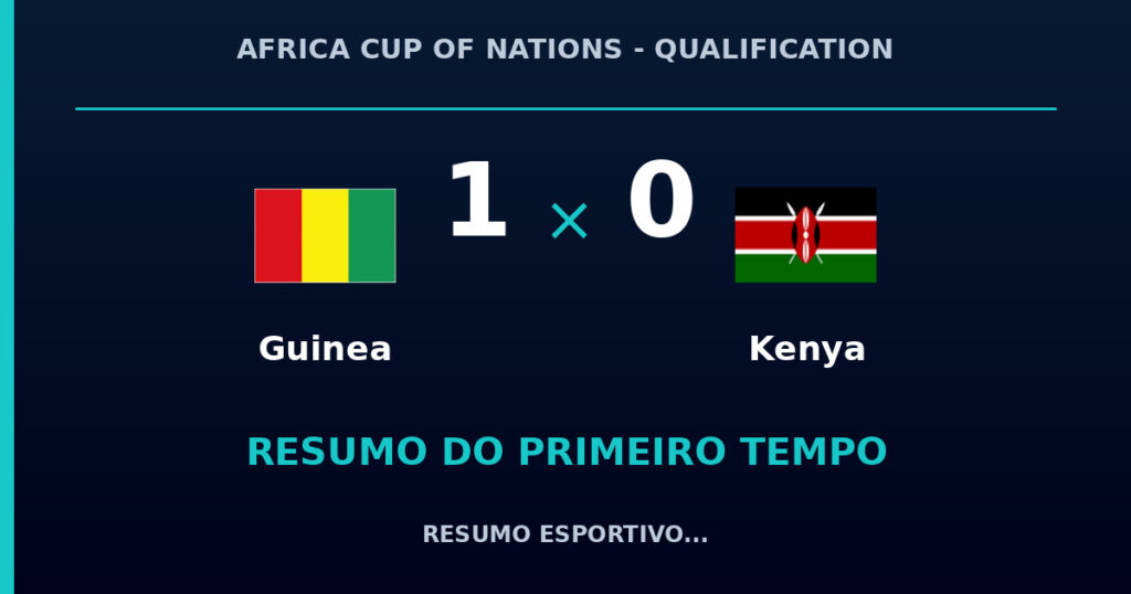 Guinea 1 x 0 Kenya: como foi o primeiro tempo
