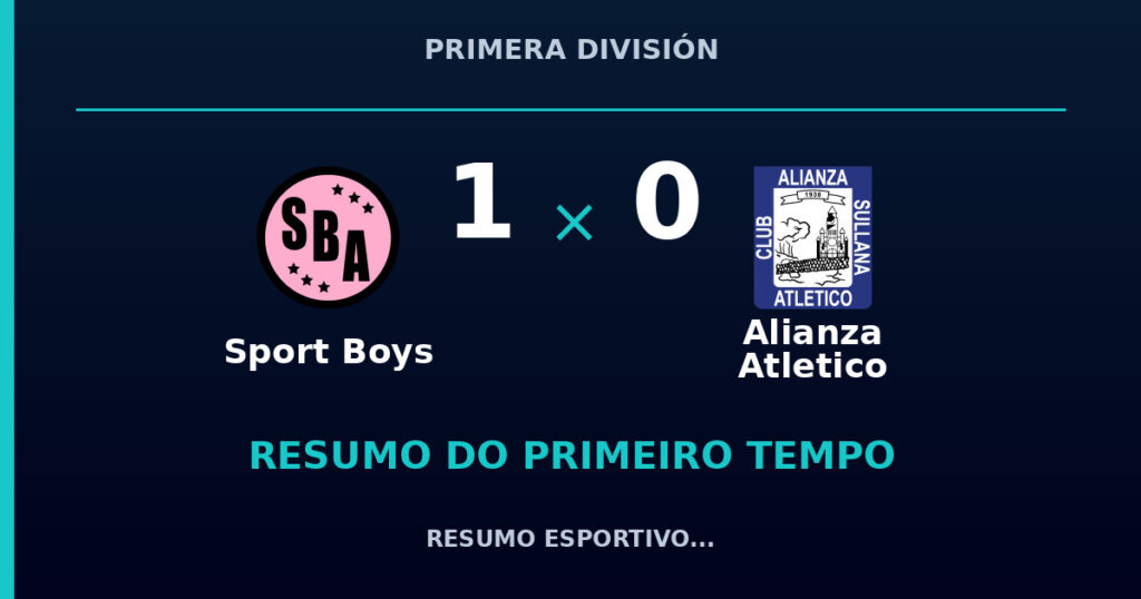 Sport Boys 1 x 0 Alianza Atletico: como foi o primeiro tempo