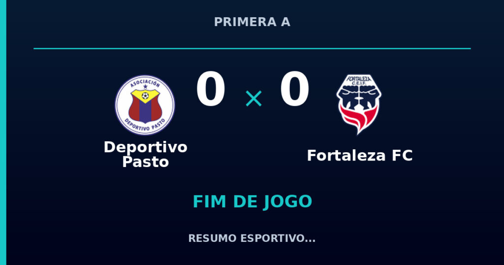 Deportivo Pasto e Fortaleza FC empatam por 0 a 0
