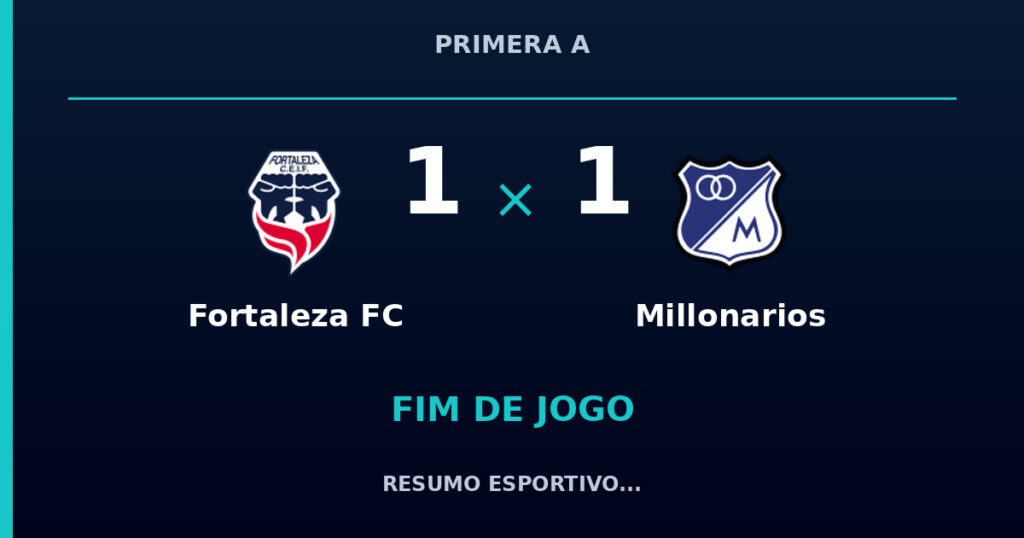 Fortaleza FC busca empate aos 90+2 e evita derrota contra Millonarios