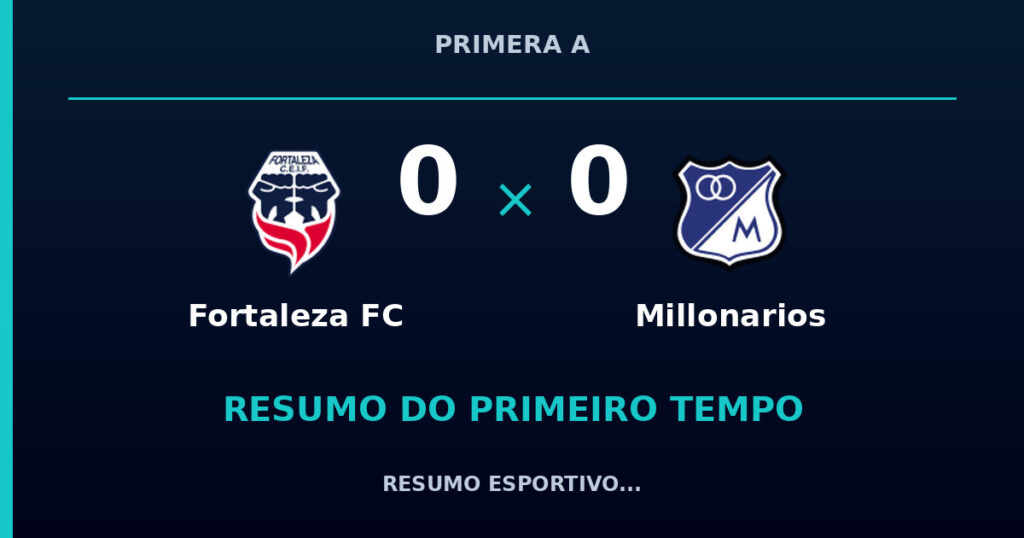Fortaleza FC 0 x 0 Millonarios: como foi o primeiro tempo