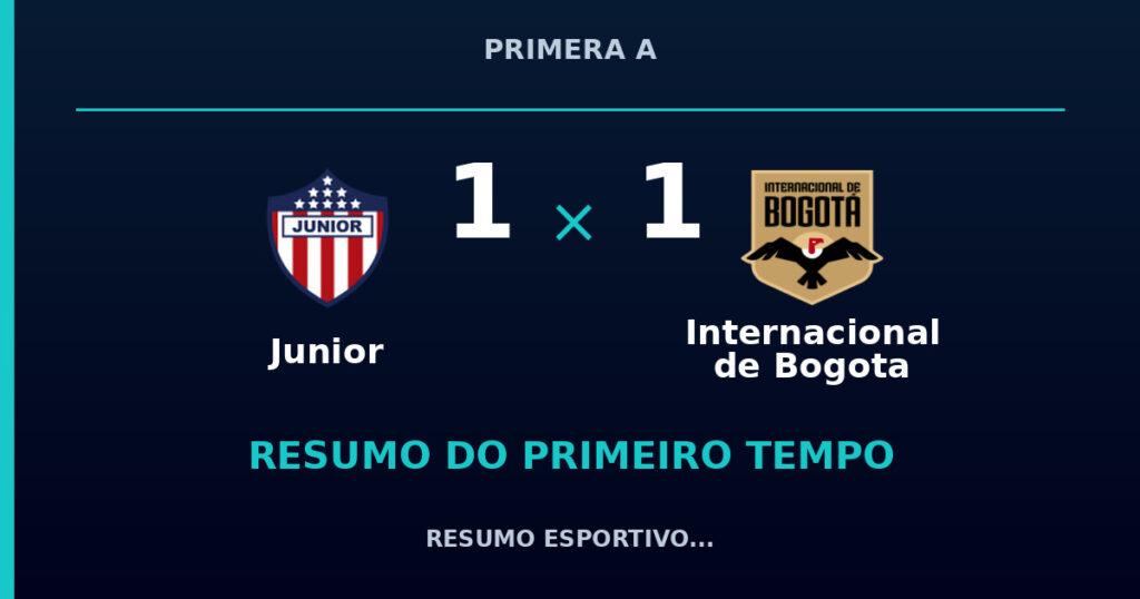 Junior 1 x 1 Internacional de Bogota: como foi o primeiro tempo