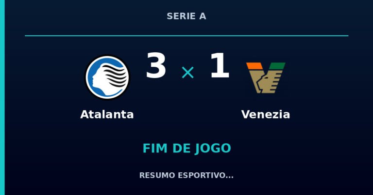 Atalanta vence Venezia por 3 a 1