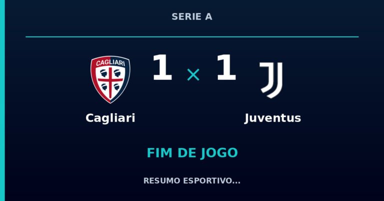 Cagliari e Juventus empatam por 1 a 1