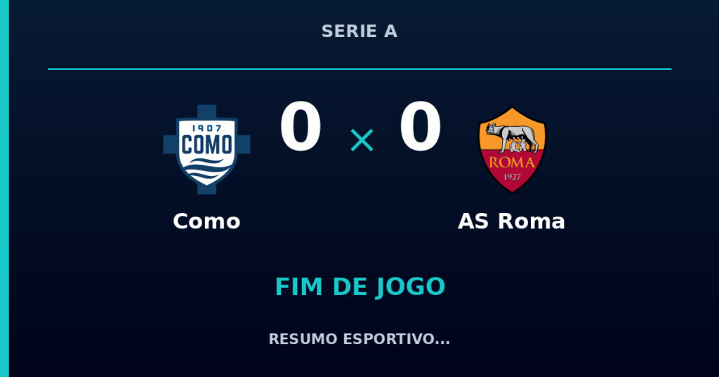 Como e AS Roma empatam por 0 a 0