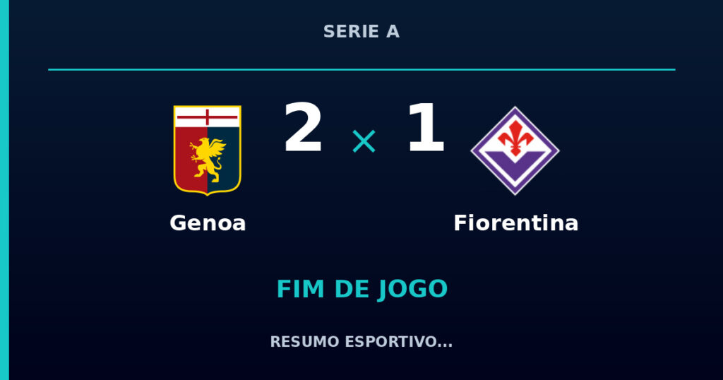 Genoa vence Fiorentina por 2 a 1