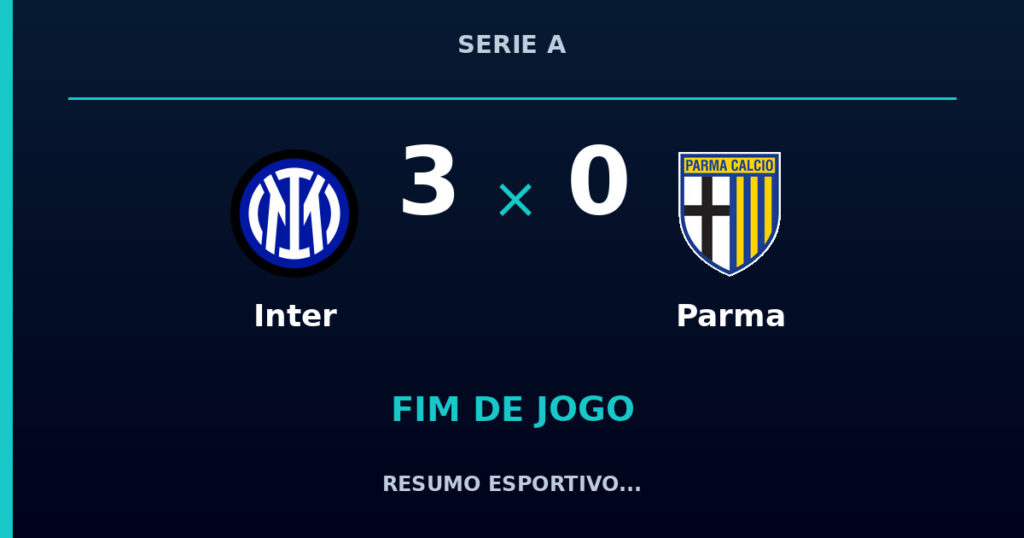 Inter vence Parma por 3 a 0
