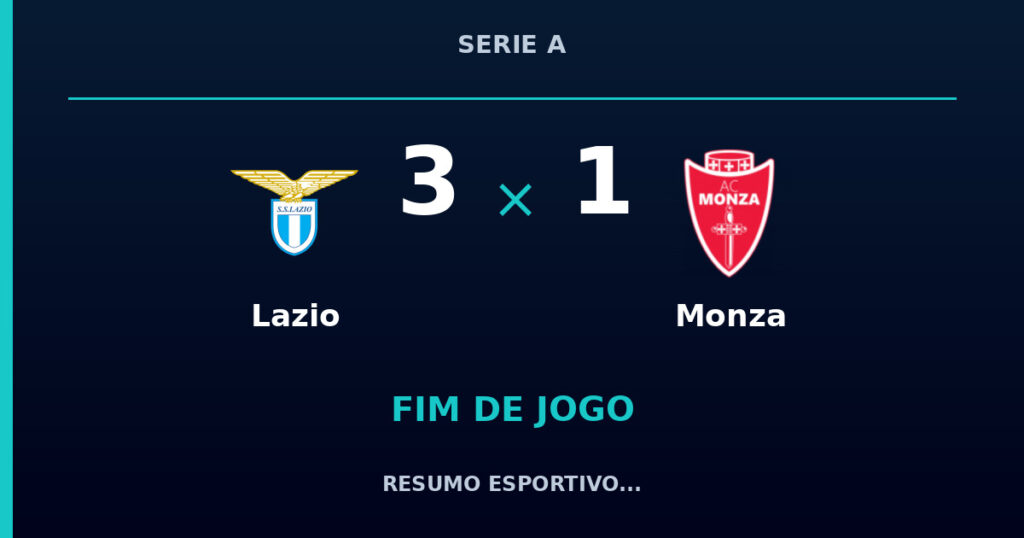 Lazio vence Monza por 3 a 1