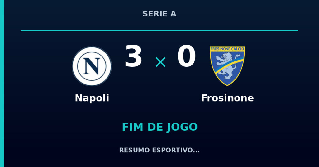 Napoli vence Frosinone por 3 a 0