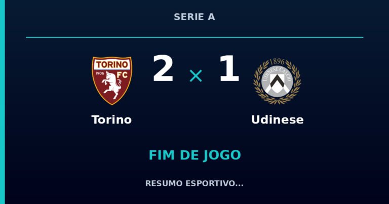Torino vence Udinese por 2 a 1