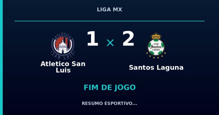 Santos Laguna reage e vence Atletico San Luis por 2 a 1