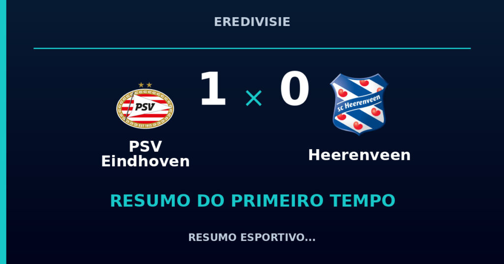 PSV Eindhoven 1 x 0 Heerenveen: como foi o primeiro tempo