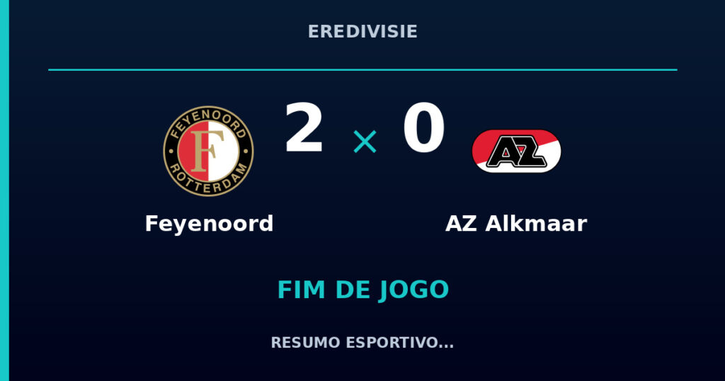 Feyenoord vence AZ Alkmaar por 2 a 0