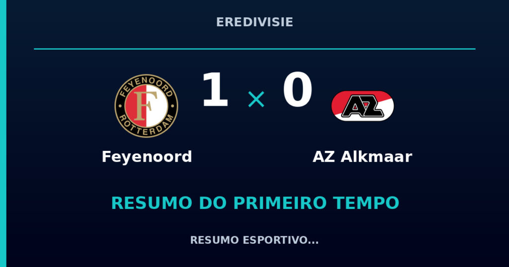 Feyenoord 1 x 0 AZ Alkmaar: como foi o primeiro tempo