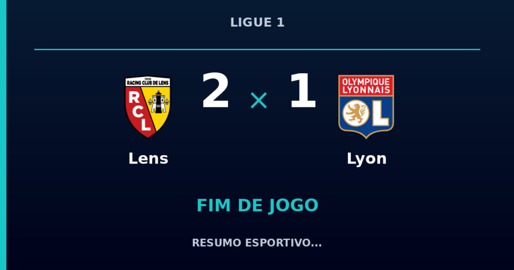 Lens vence Lyon por 2 a 1