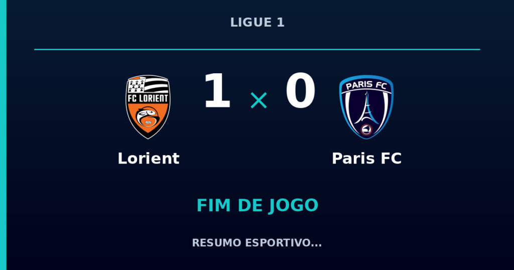 Lorient vence Paris FC por 1 a 0