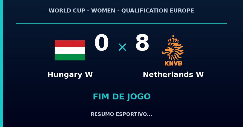 Netherlands W vence Hungary W por 8 a 0