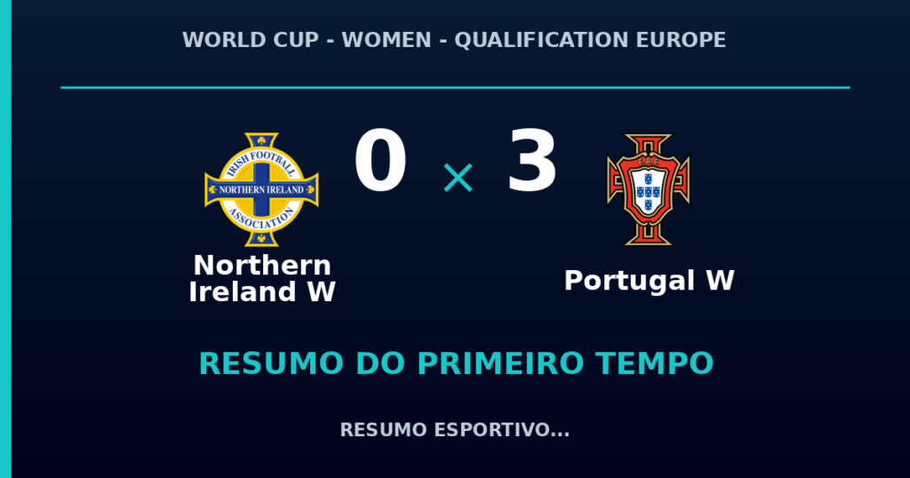 Northern Ireland W 0 x 3 Portugal W: como foi o primeiro tempo