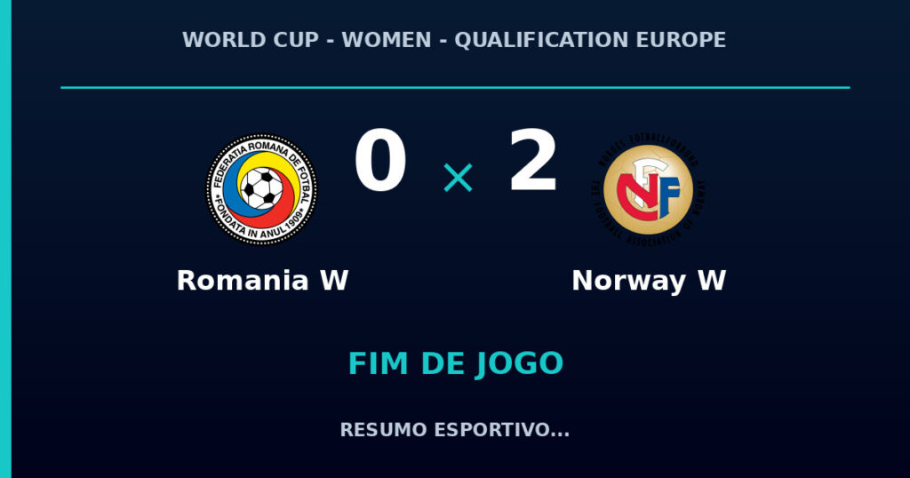 Norway W vence Romania W por 2 a 0