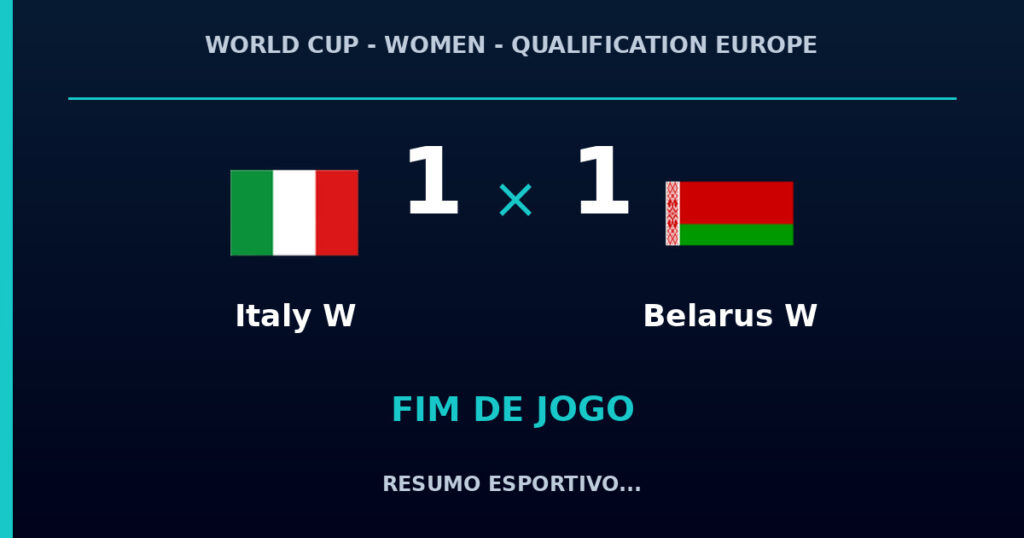 Italy W e Belarus W empatam por 1 a 1