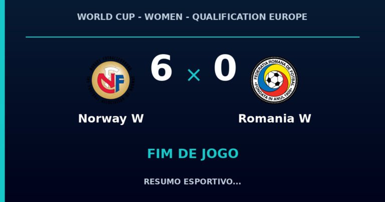 Norway W vence Romania W por 6 a 0