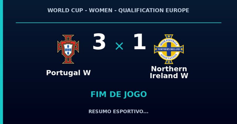 Portugal W reage e vence Northern Ireland W por 3 a 1