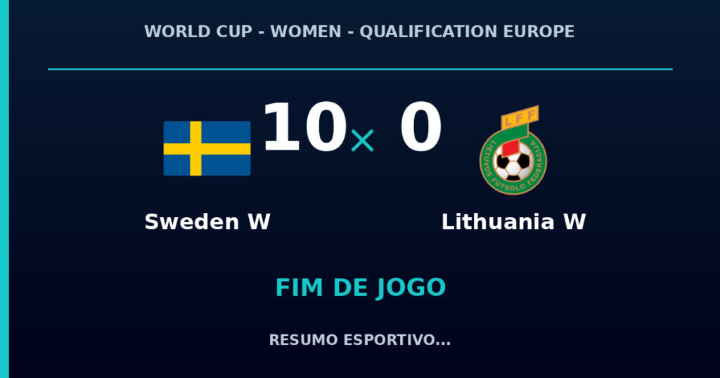 Sweden W vence Lithuania W por 10 a 0