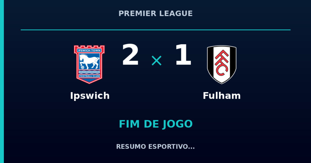 Ipswich marca no fim e vence Fulham por 2 a 1