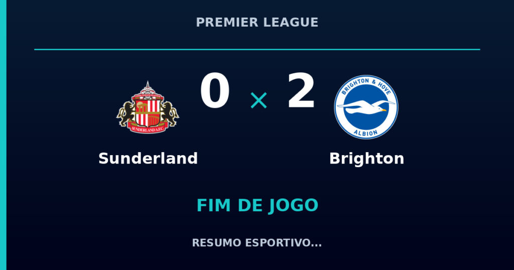 Brighton vence Sunderland por 2 a 0