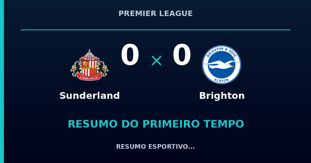 Sunderland 0 x 0 Brighton: como foi o primeiro tempo