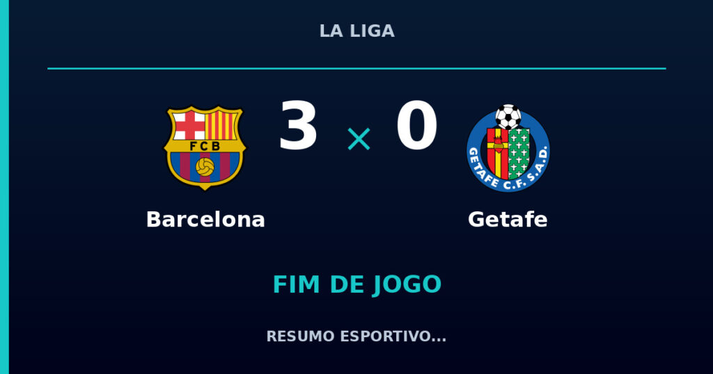 Barcelona vence Getafe por 3 a 0