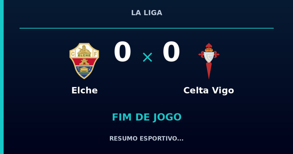 Elche e Celta Vigo empatam por 0 a 0