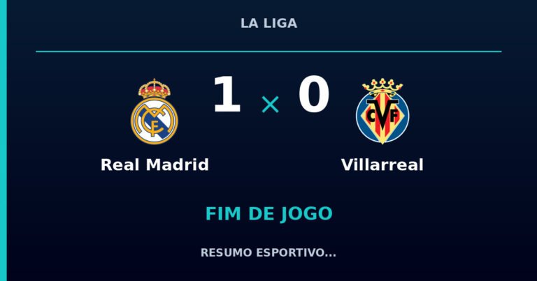 Real Madrid vence Villarreal por 1 a 0