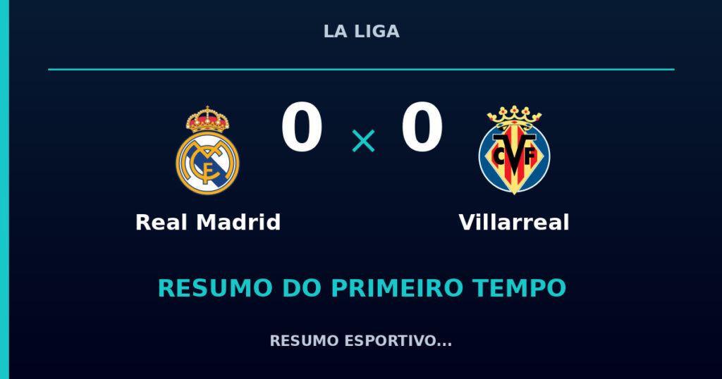 Real Madrid 0 x 0 Villarreal: como foi o primeiro tempo