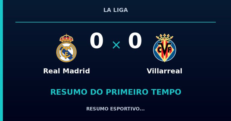 Real Madrid 0 x 0 Villarreal: como foi o primeiro tempo