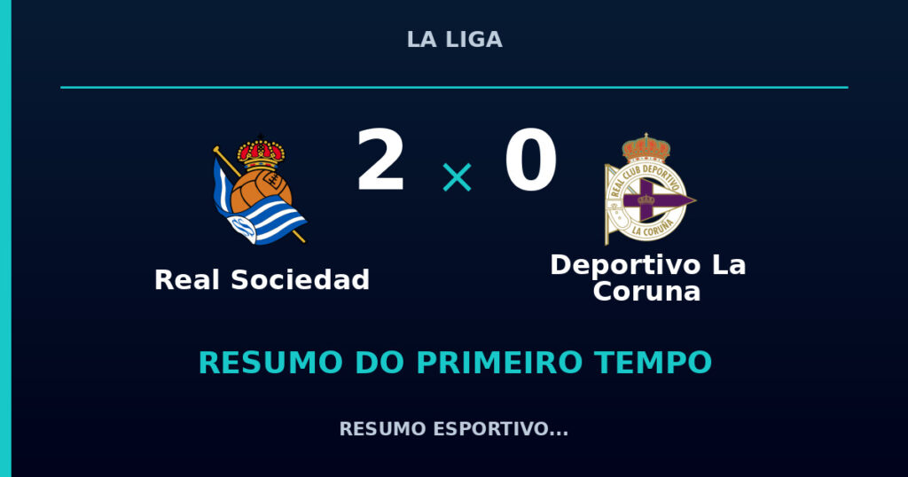 Real Sociedad 2 x 0 Deportivo La Coruna: como foi o primeiro tempo